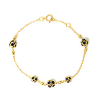 3.38 Ct.Tw. Blue Sapphire Bezel Bracelet, 18K Yellow Gold Video