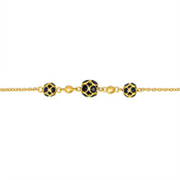 3.38 Ct.Tw. Blue Sapphire Bezel Bracelet, 18K Yellow Gold Image
