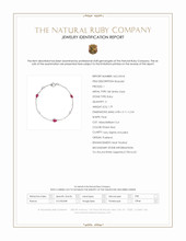 1.79 Ct.Tw.Total Carat Weight Pinkish Red Ruby and White Sapphire Bezel Bracelet, 18K White Gold Scan Report