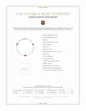 1.79 Ct.Tw. Ruby Sapphire Bezel Bracelet, 18K White Gold Scan Report