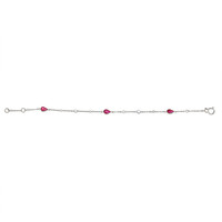 1.79 Ct.Tw. Ruby Sapphire Bezel Bracelet, 18K White Gold Image