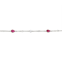1.79 Ct.Tw. Ruby Sapphire Bezel Bracelet, 18K White Gold Image