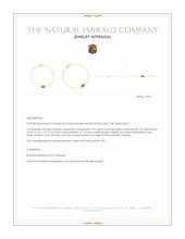 1.09 Ct.Tw.Total Carat Weight Emerald Bezel Bracelet, 18K Yellow Gold Appraisal