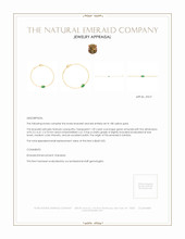 1.09 Ct.Tw. Emerald Bezel Bracelet, 18K Yellow Gold Appraisal