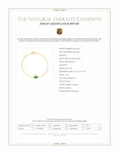 1.09 Ct.Tw.Total Carat Weight Emerald Bezel Bracelet, 18K Yellow Gold Scan Report