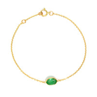 1.09 Ct.Tw. Emerald Bezel Bracelet, 18K Yellow Gold Video