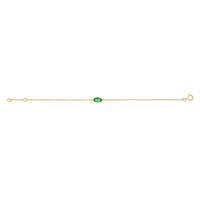 1.09 Ct.Tw. Emerald Bezel Bracelet, 18K Yellow Gold Image