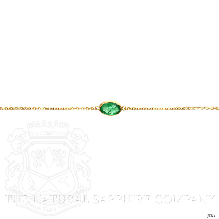 1.09 Ct.Tw. Emerald Bezel Bracelet, 18K Yellow Gold