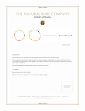 1.78 Ct.Tw. Ruby Accent Stones Bracelet, 18K Yellow Gold Appraisal