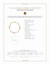 1.78 Ct.Tw. Ruby Accent Stones Bracelet, 18K Yellow Gold Scan Report