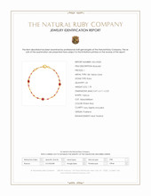 1.78 Ct.Tw.Total Carat Weight Pinkish Red Ruby Accent Stones Bracelet, 18K Yellow Gold Scan Report