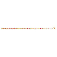 1.78 Ct.Tw. Ruby Accent Stones Bracelet, 18K Yellow Gold Image