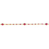 1.78 Ct.Tw. Ruby Accent Stones Bracelet, 18K Yellow Gold Image