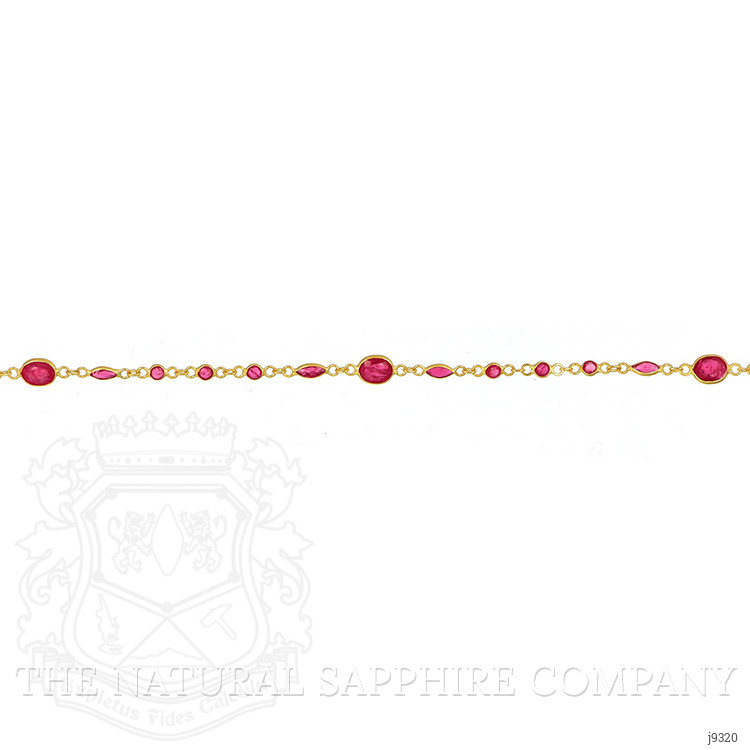 1.78 Ct.Tw. Ruby Accent Stones Bracelet, 18K Yellow Gold