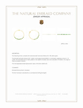 1.70 Ct.Tw.Total Carat Weight Emerald Bezel Bracelet, 18K Yellow Gold Appraisal