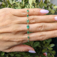 1.70&nbsp;Ct.Tw.Total Carat Weight Emerald Bezel Bracelet, 18K Yellow Gold Life Style