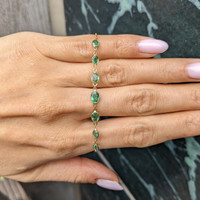 1.70&nbsp;Ct.Tw.Total Carat Weight Emerald Bezel Bracelet, 18K Yellow Gold Life Style