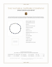 4.03 Ct.Tw.Total Carat Weight Sapphire Bezel Bracelet, 18K White Gold Scan Report