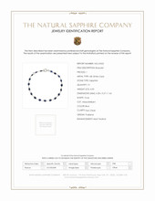 4.03 Ct.Tw. Blue Sapphire Bezel Bracelet, 18K White Gold Scan Report