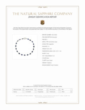 4.03 Ct.Tw.Total Carat Weight Blue Sapphire Bezel Bracelet, 18K White Gold Scan Report