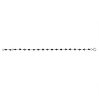 4.03 Ct.Tw. Blue Sapphire Bezel Bracelet, 18K White Gold Image