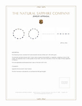 2.80 Ct.Tw. Blue Sapphire Bezel Bracelet, 18K White Gold Appraisal