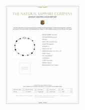 2.80 Ct.Tw. Blue Sapphire Bezel Bracelet, 18K White Gold Scan Report