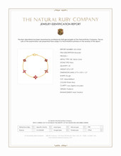 2.09 Ct.Tw.Total Carat Weight Pinkish Red Ruby Accent Stones Bracelet, 18K Yellow Gold Scan Report