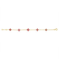 2.09 Ct.Tw. Ruby Accent Stones Bracelet, 18K Yellow Gold Image
