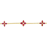 2.09 Ct.Tw. Ruby Accent Stones Bracelet, 18K Yellow Gold Image