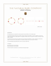 2.23 Ct.Tw.Total Carat Weight Pinkish Red Ruby Bezel Bracelet, 18K Yellow Gold Appraisal