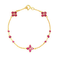 2.23 Ct.Tw. Ruby Ruby Bezel Bracelet, 18K Yellow Gold Image
