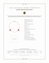 1.25 Ct.Tw. Ruby Sapphire Accent Stones Bracelet, 18K Yellow Gold Scan Report