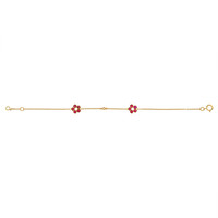 1.25 Ct.Tw. Ruby Sapphire Accent Stones Bracelet, 18K Yellow Gold Image