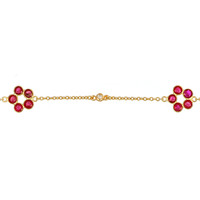 1.25 Ct.Tw. Ruby Sapphire Accent Stones Bracelet, 18K Yellow Gold Image