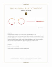 1.45 Ct.Tw.Total Carat Weight Pinkish Red Ruby Accent Stones Bracelet, 18K Yellow Gold Appraisal