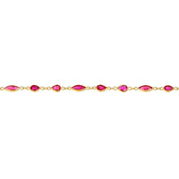 1.45 Ct.Tw. Ruby Ruby Accent Stones Bracelet, 18K Yellow Gold Image