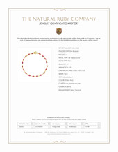 2.98 Ct.Tw.Total Carat Weight Pinkish Red Ruby Bezel Bracelet, 18K Yellow Gold Scan Report