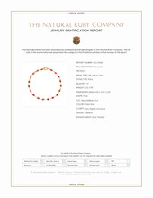 2.98 Ct.Tw.Total Carat Weight Pinkish Red Ruby Bezel Bracelet, 18K Yellow Gold Scan Report