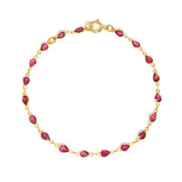 2.98 Ct.Tw. Ruby Bezel Bracelet, 18K Yellow Gold Video