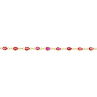 2.98 Ct.Tw. Ruby Bezel Bracelet, 18K Yellow Gold Image