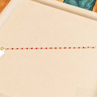 2.98 Ct.Tw. Ruby Bezel Bracelet, 18K Yellow Gold Life Style