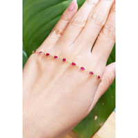 2.98 Ct.Tw. Ruby Bezel Bracelet, 18K Yellow Gold Life Style