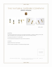0.88 Ct.Tw.Total Carat Weight Sapphire Bezel Earrings, 14K Yellow Gold Appraisal
