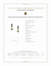 0.88 Ct.Tw.Total Carat Weight Blue Sapphire Bezel Earrings, 14K Yellow Gold Scan Report