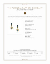 0.88 Ct.Tw.Total Carat Weight Blue Sapphire Bezel Earrings, 14K Yellow Gold Scan Report