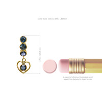 0.88 Ct.Tw.Total Carat Weight Sapphire Bezel Earrings, 14K Yellow Gold Image