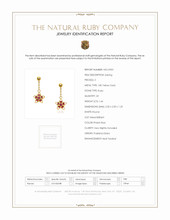 1.44 Ct.Tw. Ruby Drops Earrings, 18K Yellow Gold Scan Report