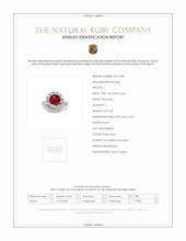 2.38 Ct. Ruby and Diamond Ring, 14K White Gold Scan Report