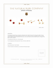 0.57 Ct.Tw. Ruby Bezel Earrings, 18K Yellow Gold Appraisal